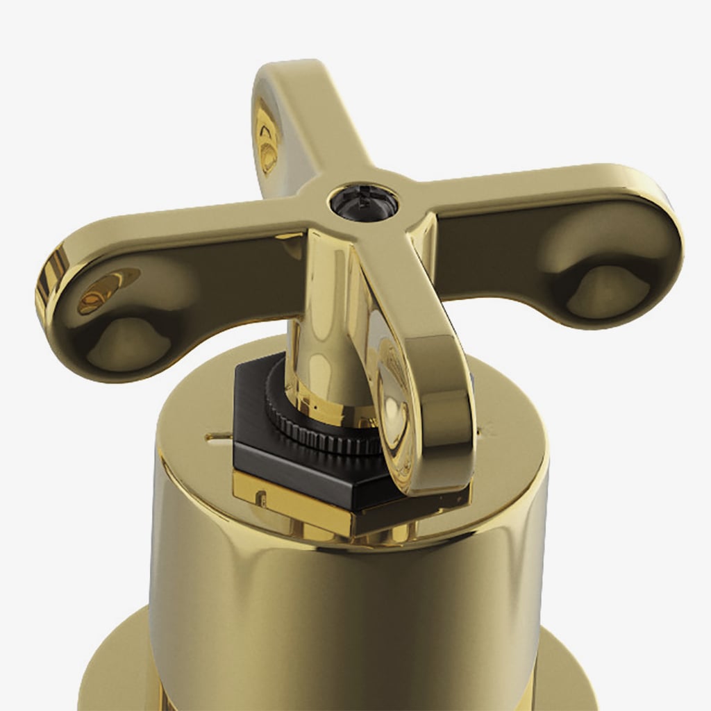 Henry Lavatory Faucet with Two Tone Cross Handles