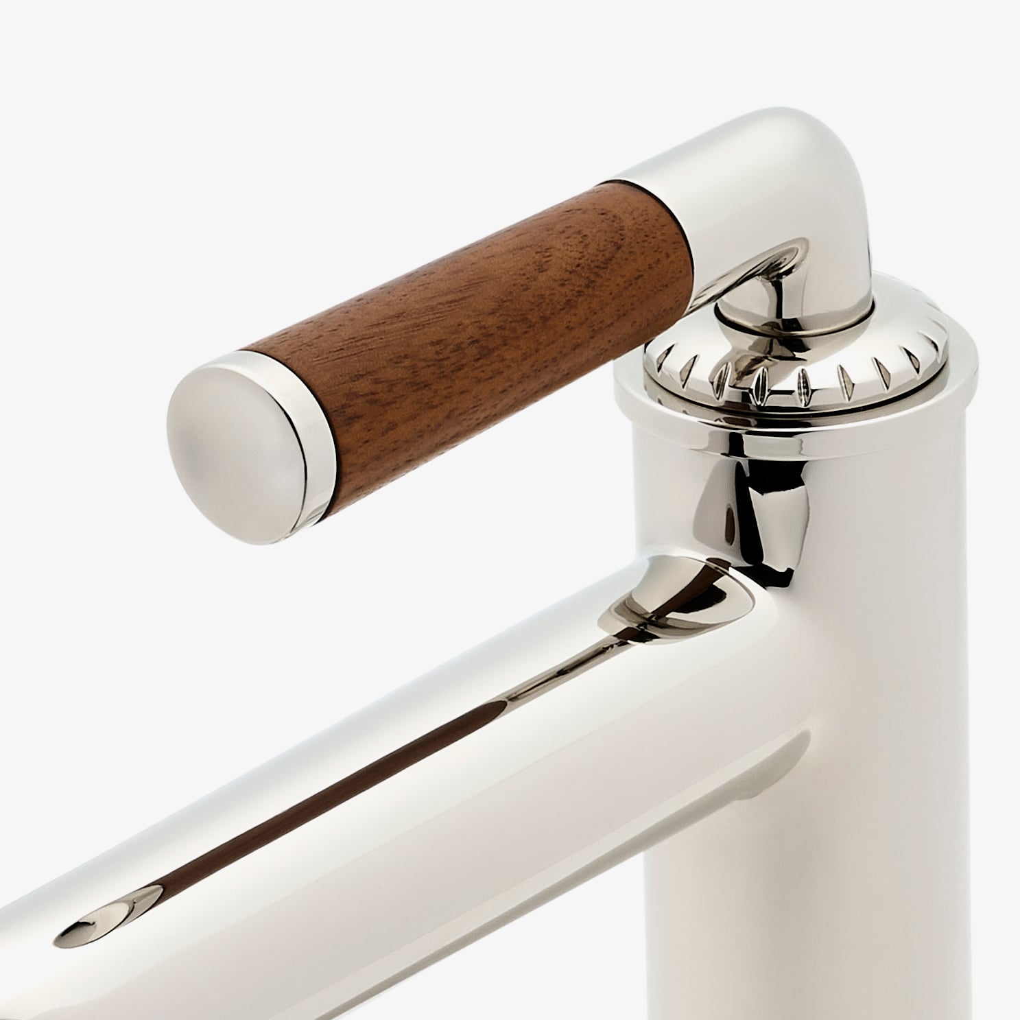 Henry Chronos One Hole Lavatory Faucet with Walnut Lever Handle