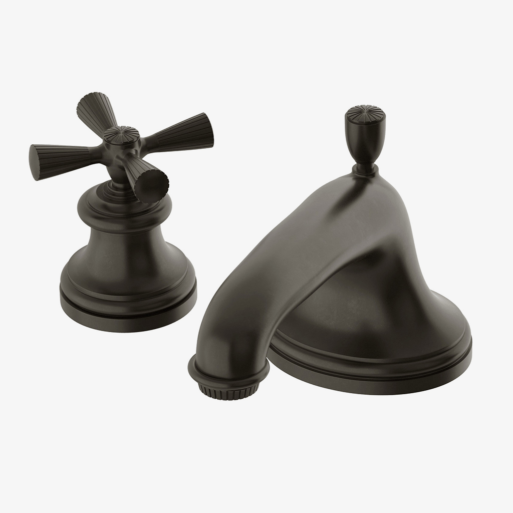 Discover Foro Low Profile Three Hole Deck Mounted Lavatory Faucet