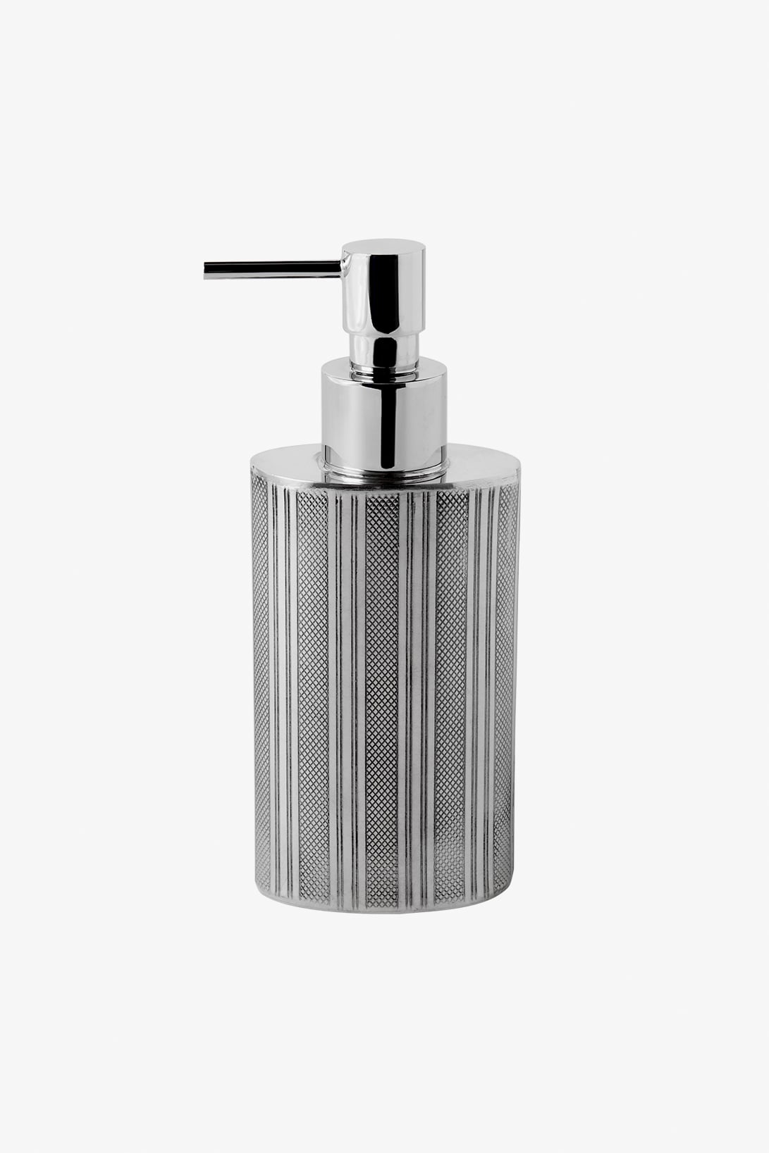Engine Turned Pewter Soap Dispenser