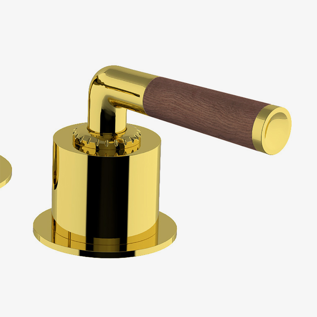 ツンツンロウガン Henry Chronos Lavatory Faucet with Walnut Lever Handles