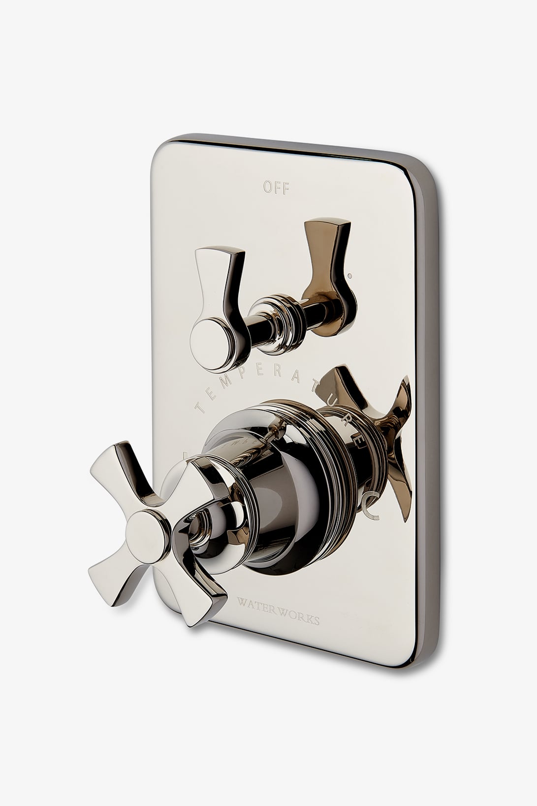 Transit Integrated Thermostatic and Diverter Trim with Cross Handle