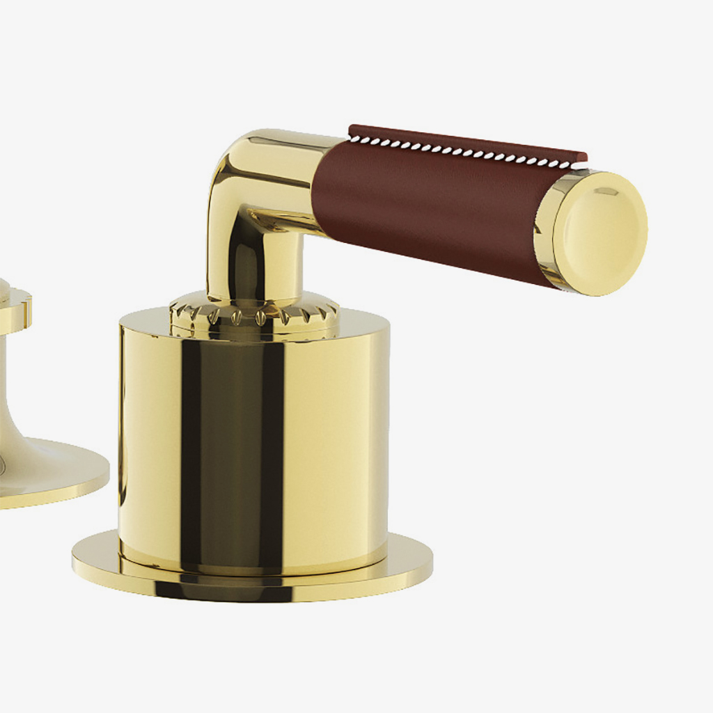 Henry Chronos Lavatory Faucet with Leather Lever Handles