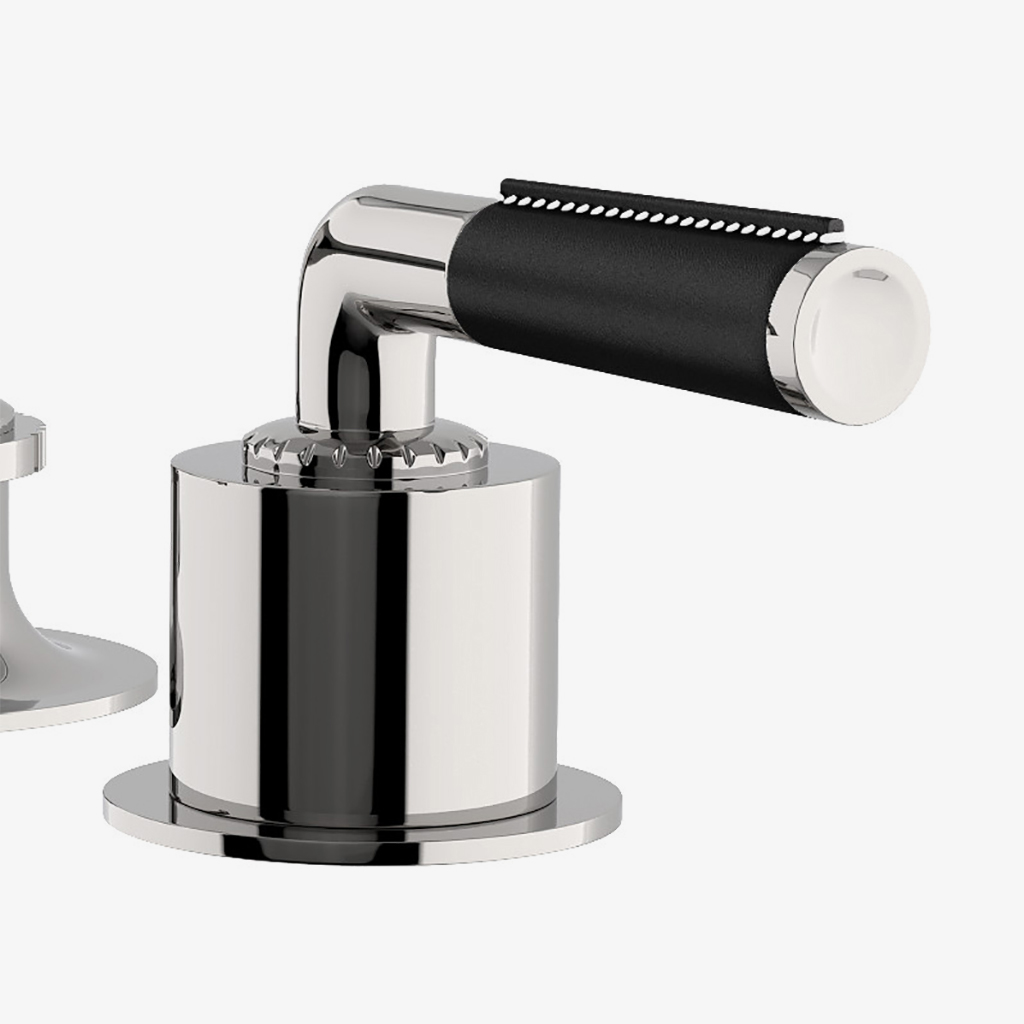 Henry Chronos Lavatory Faucet with Leather Lever Handles