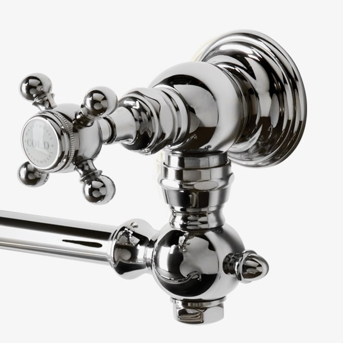 Discover Julia Wall Mounted Articulated Pot Filler, Metal Cross