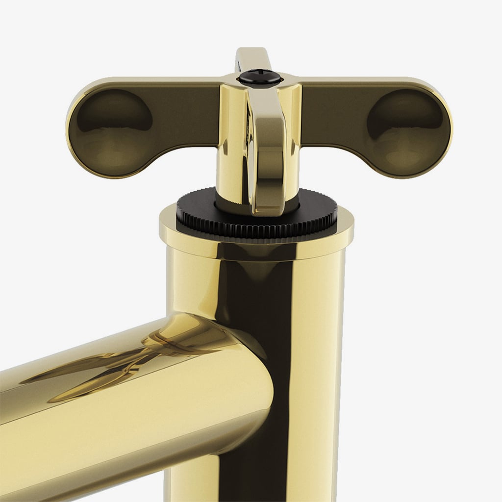 Henry One Hole Lavatory Faucet with Two Tone Cross Handle