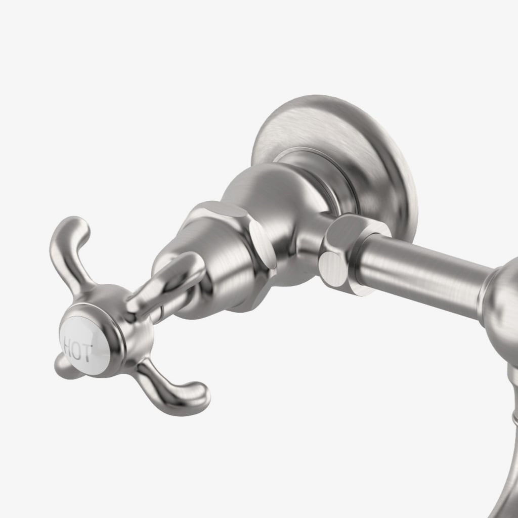 Discover Etoile Low Profile Two Hole Wall Mounted Lavatory Faucet