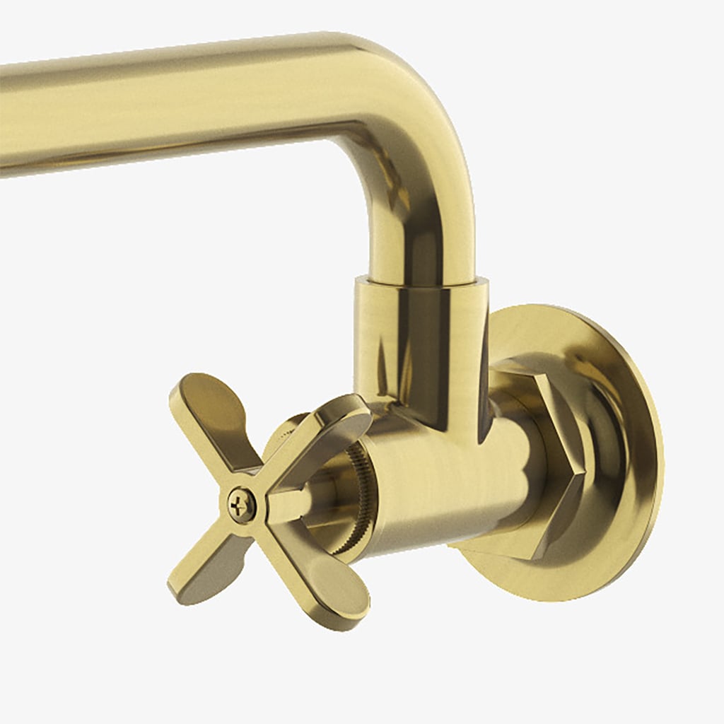 Henry Wall Mounted Articulated Pot Filler with Cross Handle