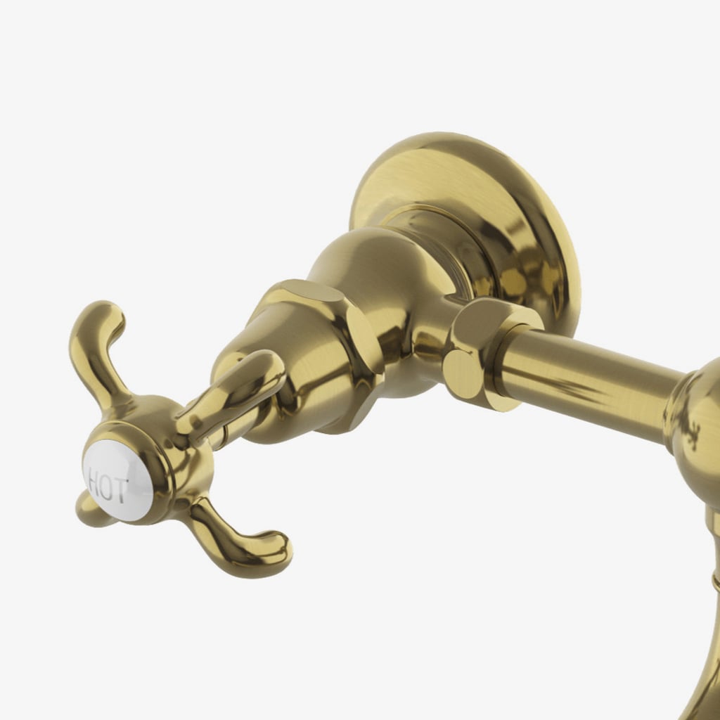 Discover Etoile Low Profile Two Hole Wall Mounted Lavatory Faucet