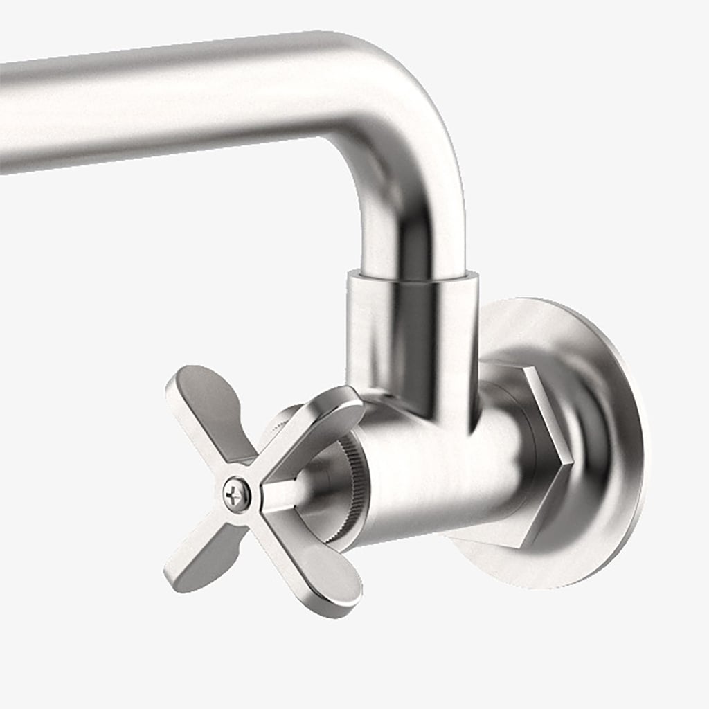 Henry Wall Mounted Articulated Pot Filler with Cross Handle