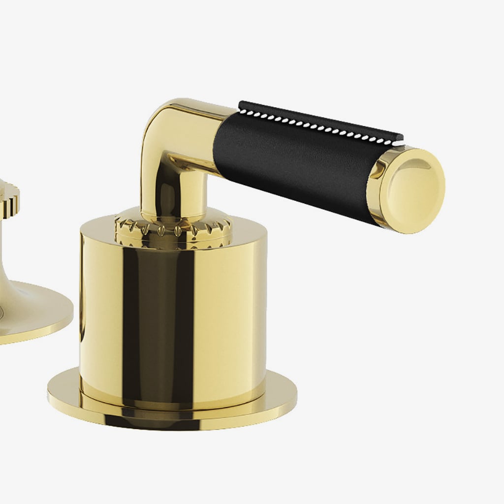 Henry Chronos Gooseneck Lavatory Faucet with Leather Lever Handles