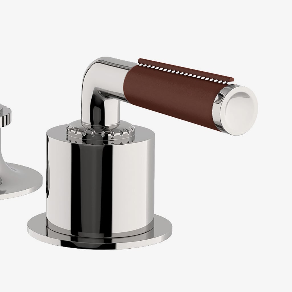 Henry Chronos Gooseneck Lavatory Faucet with Leather Lever Handles