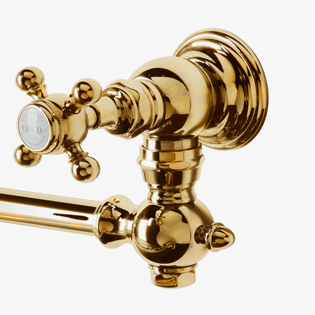 Discover Julia Wall Mounted Articulated Pot Filler, Metal Cross